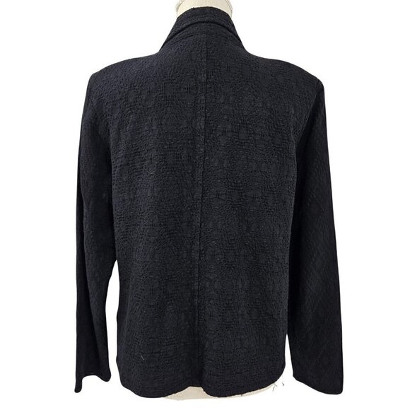 Focus Casual Life Textured Blazer Jacket Black Women’s Size S Lagenlook Career - Picture 3 of 11